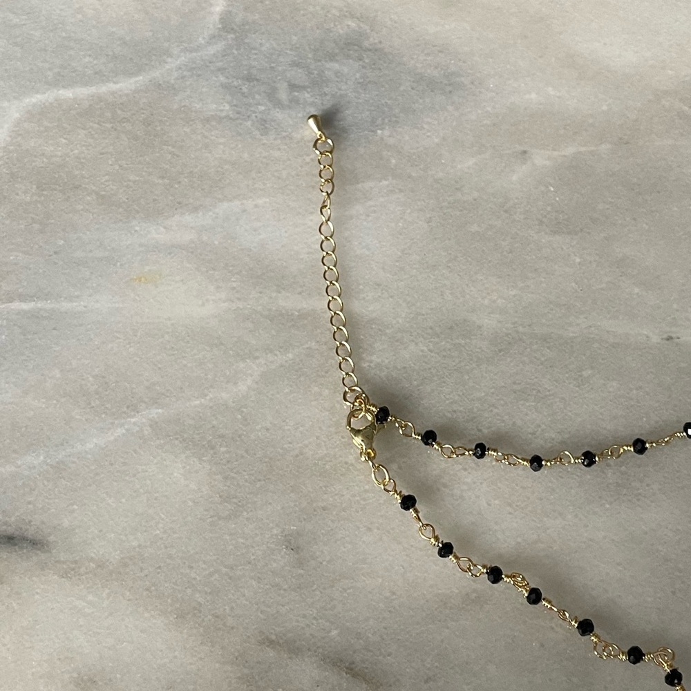 Gold and Cream Conch Shell Pendant Necklace - Picture 4 of 6